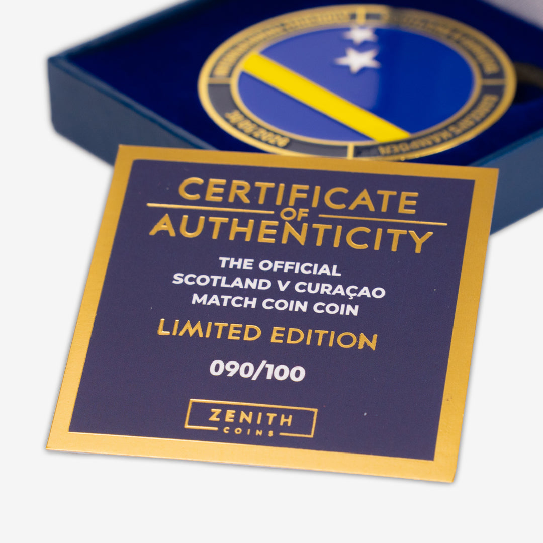 Scotland V Curaçao 2026 Friendly - Official Match Coin