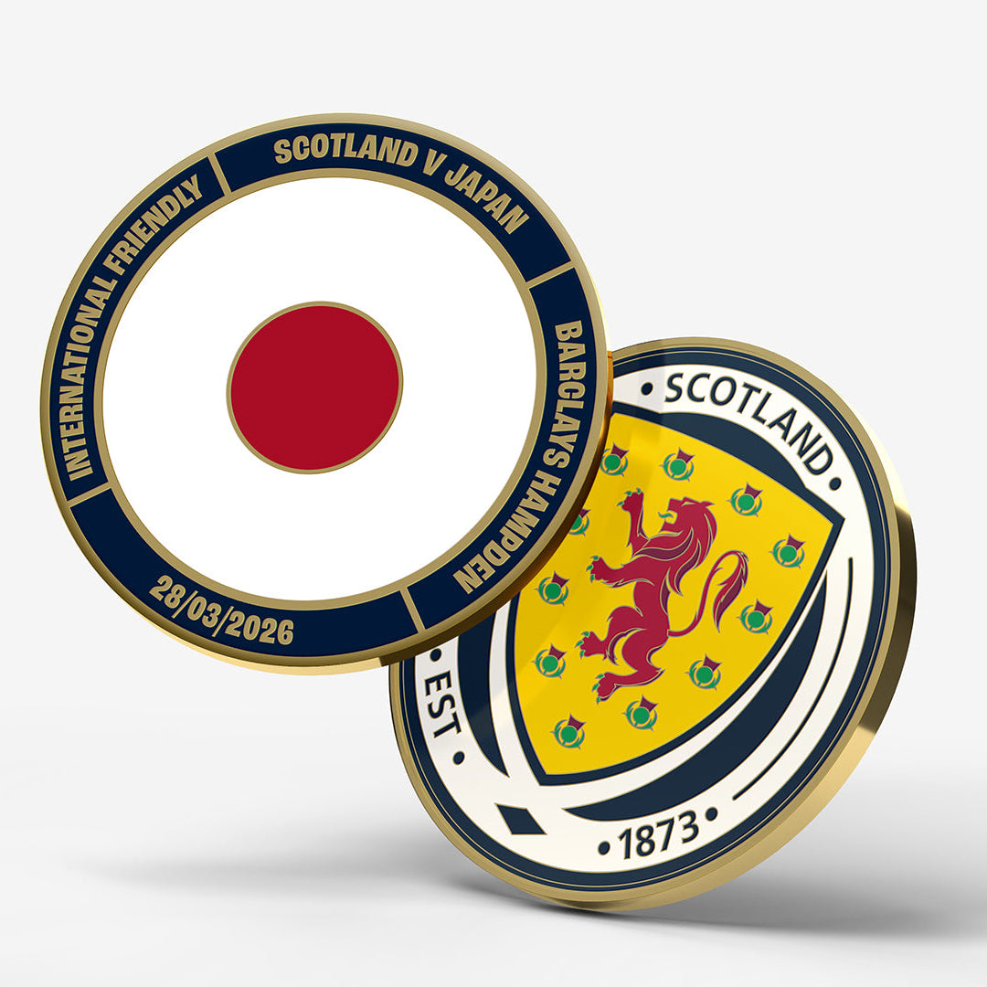 PRE-ORDER - Scotland V Japan 2026 Friendly - Official Match Coin