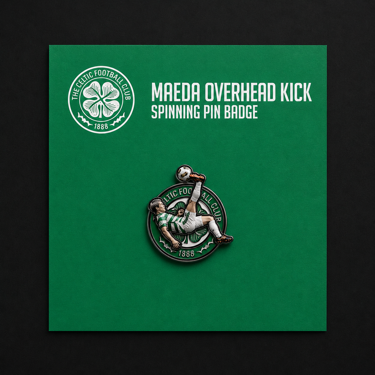 PRE - ORDER Celtic F.C. - Official Daizen Maeda Spinning Pin Badge